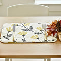 DaDa Bedding Botanical Floral Dining Table Placemats - Set of 4-Pieces Quilted Ivory with Yellow Fleur Golden Orange Spring Time Tulips - 13 x 19 by DaDalogy Bedding Collection