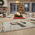 DaDa Bedding Set of 4-Pieces Magical Snowman Holiday Tapestry Placemats 13” x 19” (9733) by DaDalogy Bedding Collection