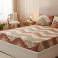 DaDa Bedding Cranberry Sage Floral Fitted Sheet Set by DaDalogy Bedding Collection