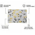 DaDa Bedding Set of 4-Pieces Sunshine Yellow Fleur Spring Tapestry Dining Table Placemats 13” x 19” (18112) by DaDalogy Bedding Collection