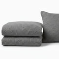 DaDa Bedding Floral Vintage Stone Wash Grey Matelassé Ash Silver Diamond Pattern Quilted Bedspread Set (JHW855) by DaDalogy Bedding Collection