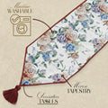 DaDa Bedding Vintage Romantic Roses Lovely Pink Floral Woven Tapestry Dining Table Runner (879) by DaDalogy Bedding Collection