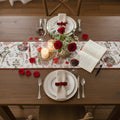 DaDa Bedding Sweet Heart Love Notes Pink Floral Woven Tapestry Dining Table Runner (18273) by DaDalogy Bedding Collection