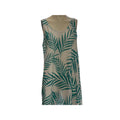 J Valdi Sleeveless Palm Leaf Cross Back Tank Swim Cover Up Dress, Size XL by Vanessa Jane