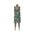 J Valdi Sleeveless Palm Leaf Cross Back Tank Swim Cover Up Dress, Size XL by Vanessa Jane