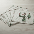 DaDa Bedding Set of 4-Pieces Magical Snowman Holiday Tapestry Placemats 13” x 19” (9733) by DaDalogy Bedding Collection