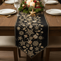 DaDa Bedding Magical Golden Reindeer Woven Tapestry Dining Table Runner (18272) by DaDalogy Bedding Collection