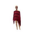 Anthropologie Style Women's Cold Weather Warm Knit Ruffle Knit Pullover Poncho by Vanessa Jane