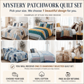 Random Mystery Box - Cotton Patchwork Quilted Bedspread Coverlet Set by DaDalogy Bedding Collection