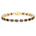 Genuine Garnet Tennis Bracelet by Fine Color Jewels