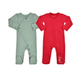 2 pc. footie set | Red and Green by Finn + Emma