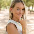 Gold & Bold Stud Earrings - Turquoise by Christina Greene