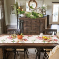 DaDa Bedding Romantic Roses Pink White Lovely Floral Quilted Dining Table Runner (879) by DaDalogy Bedding Collection