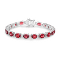 Natural Garnet Tennis Bracelet by Fine Color Jewels