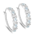 Genuine Blue Aquamarine Earrings by Fine Color Jewels