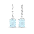 Blue Topaz Dangle Earrings by Fine Color Jewels