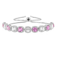Lab Grown Pink Sapphire Tennis Bracelet by Fine Color Jewels