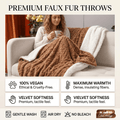 DaDa Bedding Brown Faux Fur Pet Blanket for Dogs & Cats – Washable Sherpa Throw