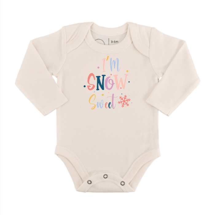 graphic bodysuit | snow sweet (long sleeve) by Finn + Emma