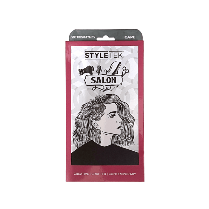 Styletek Solid Black Smooth Cutting Cape 45x60 by The Warehouse Salon