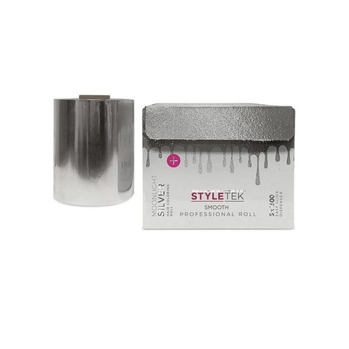 Styletek Moonlight Silver Smooth Foil Roll 5x1600 by The Warehouse Salon