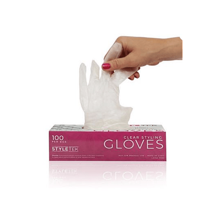 Styletek Clear Vinyl Powder Free Gloves by The Warehouse Salon