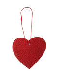 Red Glitter Heart Hangtag - Set of 10 by Wildflower Cases