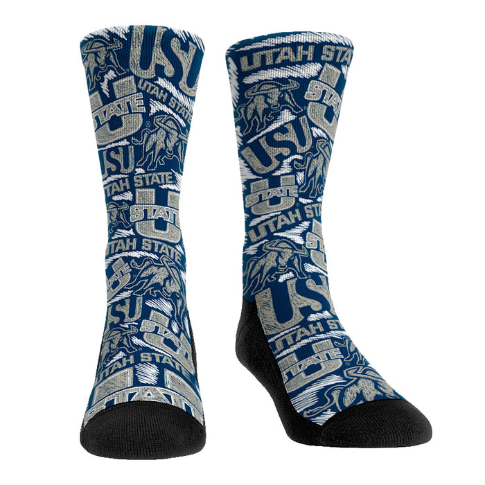 Utah State Aggies - Logo Sketch by Rock 'Em Socks
