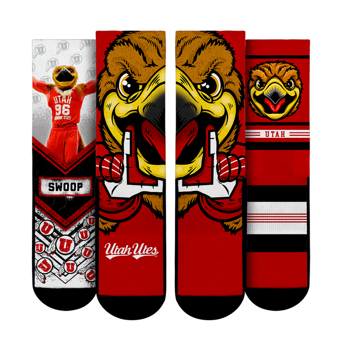 Utah Utes - Mascot 3-Pack by Rock 'Em Socks