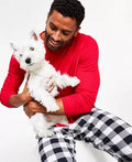 Family Pajamas Mens Thermal Buffalo Check Mix It Set, Size Medium by Vanessa Jane