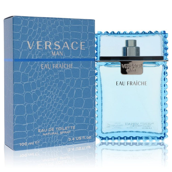 Versace Man by Versace Eau Fraiche Eau De Toilette Spray (Blue) 3.4 oz for Men by Avera Group