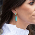 Verona Tulip Drop Earrings - Turquoise by Christina Greene