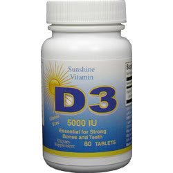 Sunshine vitamin d3 tb 5000u 60 by Pasteur Pharmacy