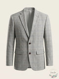 Bar III Mens Slim-Fit Plaid Linen Suit Jacket by Vanessa Jane