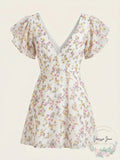 Fame and Partners Womens Short Sleeve V Neck Short Shift Evening Dress, Size 2 by Vanessa Jane