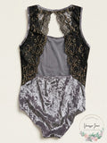 I.N.C. Women?s Velvet and Lace Bodysuit, Size Medium by Vanessa Jane