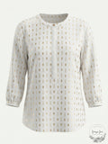 Jm Collection Women's Metallic Pleated Top, Size XXLarge by Vanessa Jane