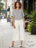 NYDJ Linen Blend Crop Wide Leg Pants by Vanessa Jane