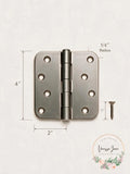 Deltana S44R415 4 X 4 X 0.25 in. Radius Hinge Steel-US15, 1 Set by Vanessa Jane