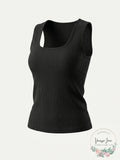 Theory Jacquard Square-Neck Tank Top by Vanessa Jane