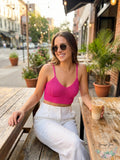 Aqua Crochet Crop Top by Vanessa Jane
