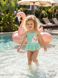 Flapdoodles Unicorn Tankini Two-Piece Swimsuit Toddler Girls, Sz 12Mo by Vanessa Jane