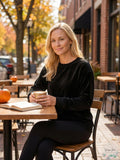 Ideology Women's Velour Pullover by Vanessa Jane