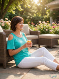 Star Vixen Womens Cold-Shoulder Top by Vanessa Jane