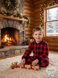 Family Pajamas Matching Kids 1-Pc. Red Check Printed Family Pajamas - Red by Vanessa Jane