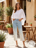 Blanknyc High Rise Ankle Wide Leg Jeans in Toned Down by Vanessa Jane