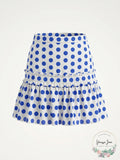 Alexis Womens Harley White Applique Polka Dot Fringe Mini Skirt, Size Small by Vanessa Jane