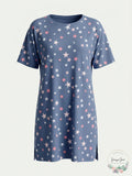 Roudelain Short Sleeve Sleep Shirt Nightgown, Size Large by Vanessa Jane