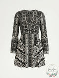 Free PeopleTegan Boarder Printed Mini Dress, Size 4 by Vanessa Jane