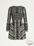 Free PeopleTegan Boarder Printed Mini Dress, Size 4 by Vanessa Jane